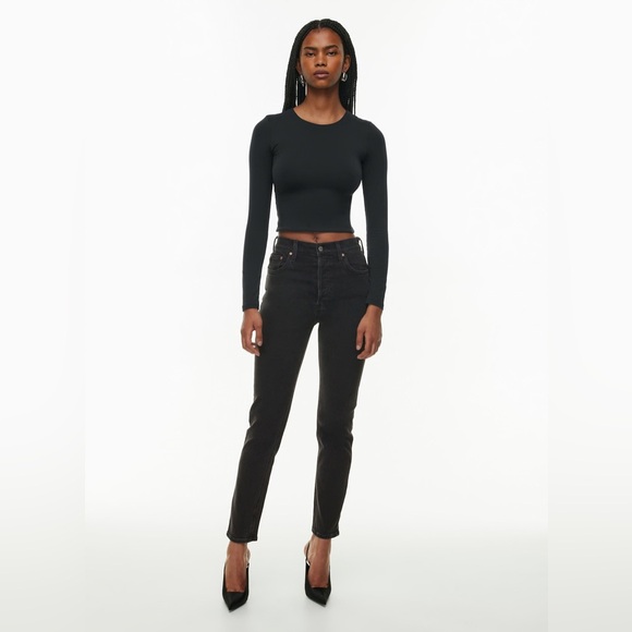 Denim Forum Denim - Aritzia Denim Forum The Yoko High Rise Slim 28L | Black Eyeliner